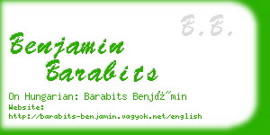 benjamin barabits business card